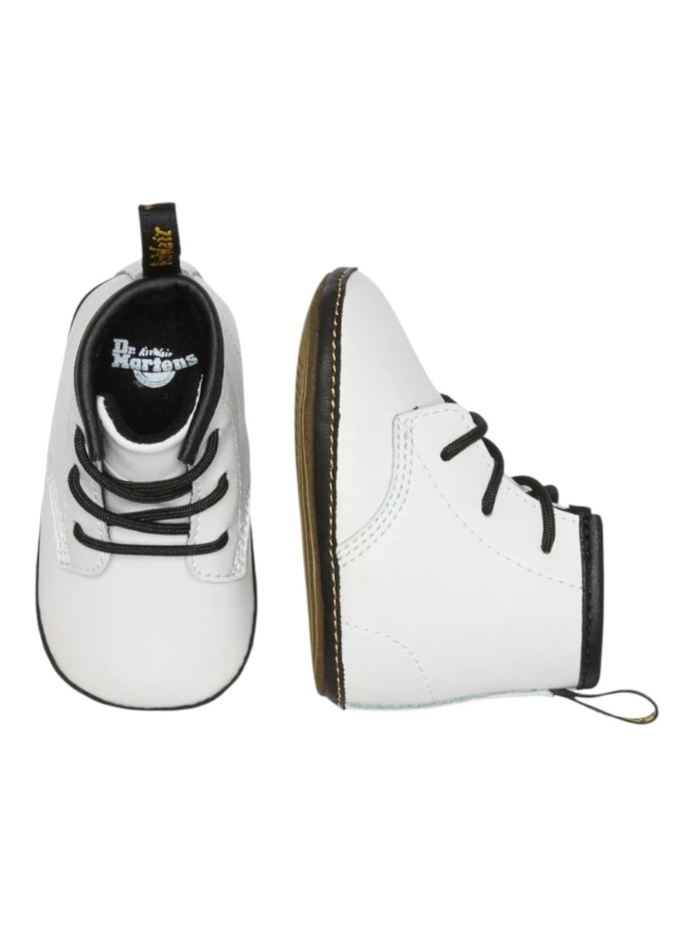 Dr Martens NEWBORN 1460 AUBURN LEATHER BOOTIES, White, Like New